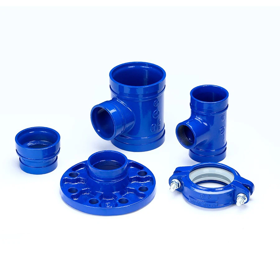 grooved pipe fittings-blue grooved pipe fittings-blue